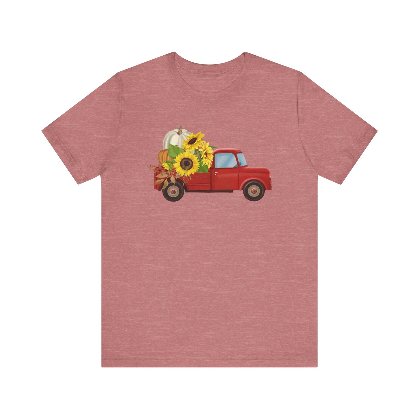Vintage Truck with Sunflowers Tee, Casual Summer Shirt, Garden Lover Gift, Fall Festival Apparel, Everyday Wear, Farmhouse Style Clothing