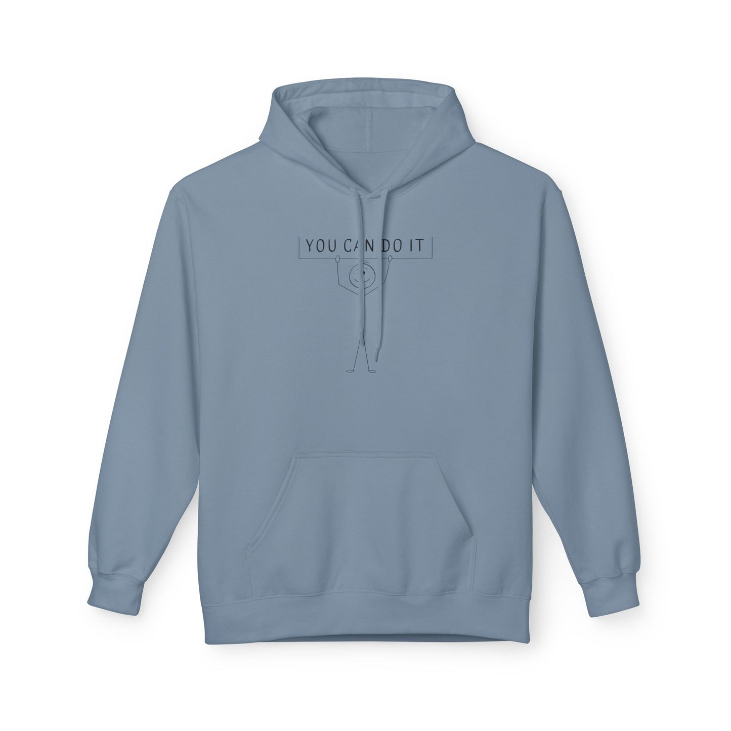 Motivational Fleece Hoodie - 'You Can Do It'