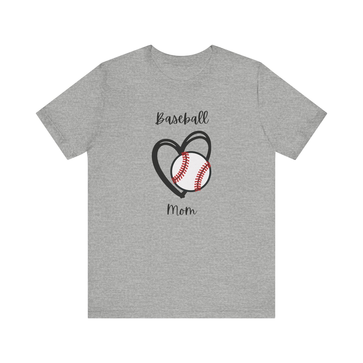 Baseball Mom Heart Tee -Jersey Short Sleeve T-Shirt