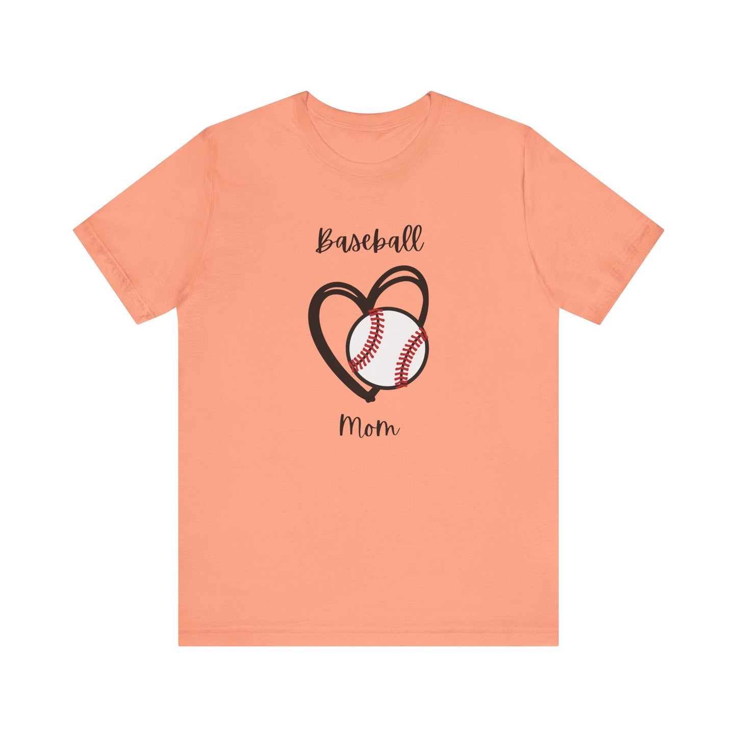 Baseball Mom Heart Tee -Jersey Short Sleeve T-Shirt