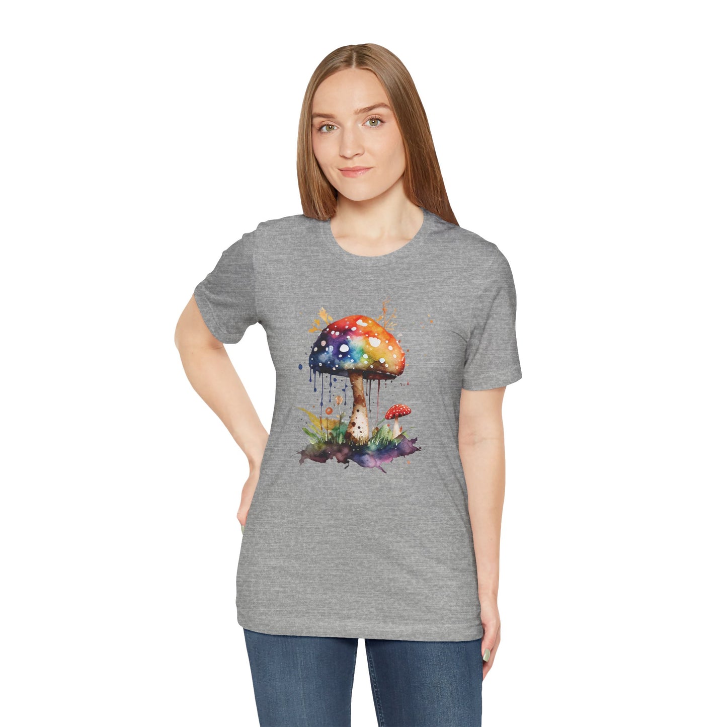 Colorful Mushroom Art Unisex Tee - Playful & Whimsical Design for Nature Lovers