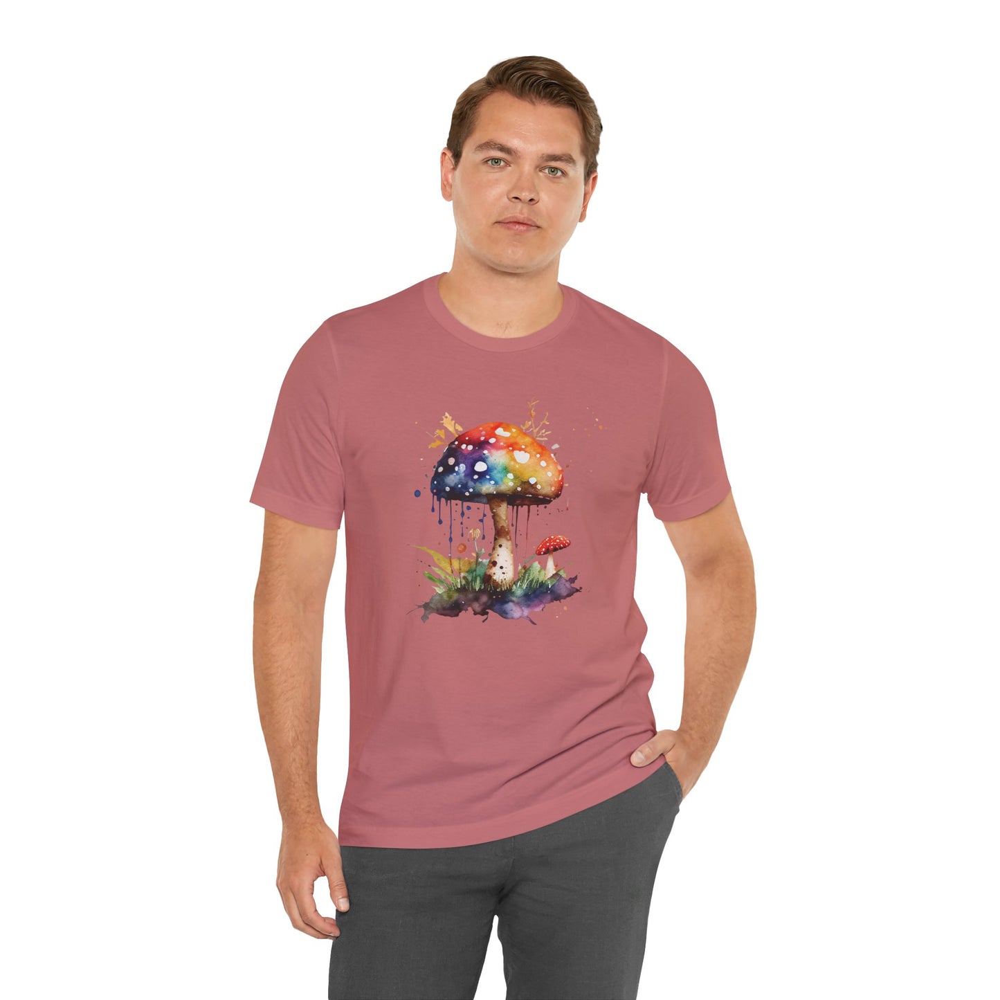 Colorful Mushroom Art Unisex Tee - Playful & Whimsical Design for Nature Lovers