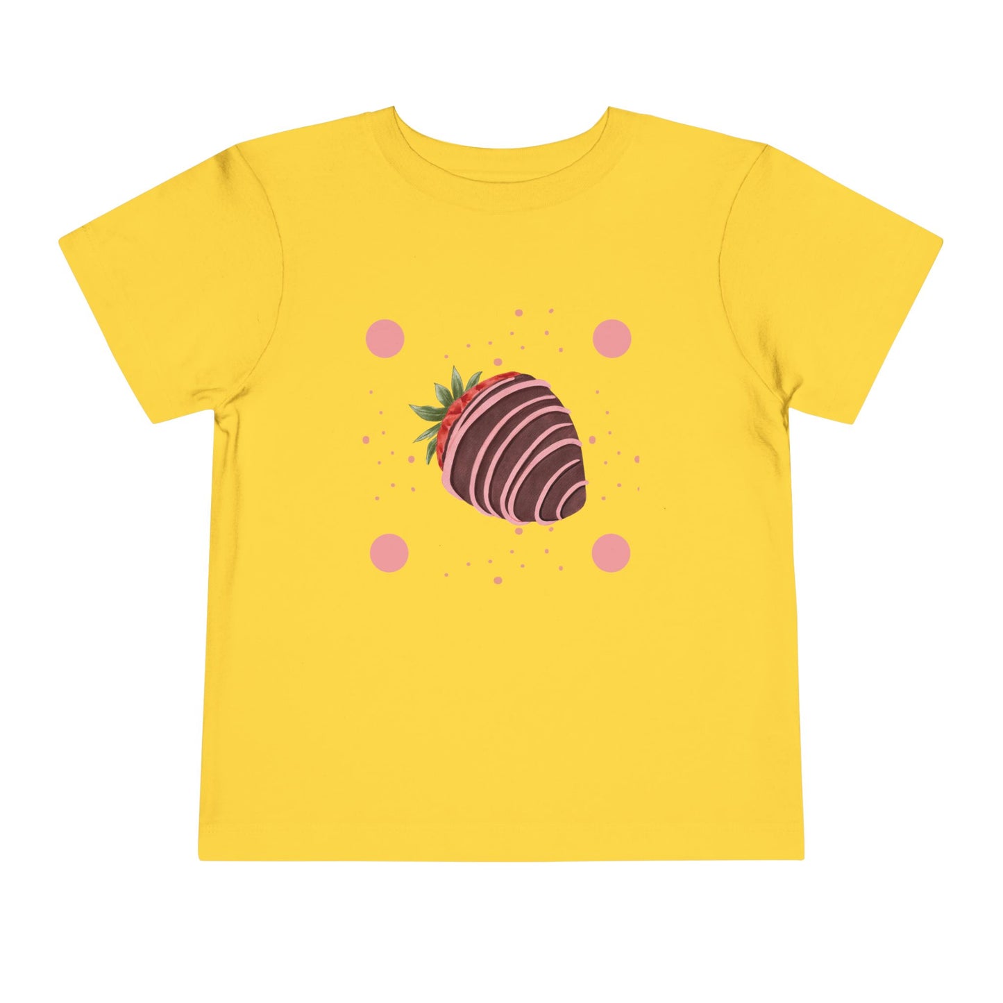 Chocolate Strawberry Toddler Tee - Cute Short Sleeve Kids Shirt for Birthdays & Special Occasions