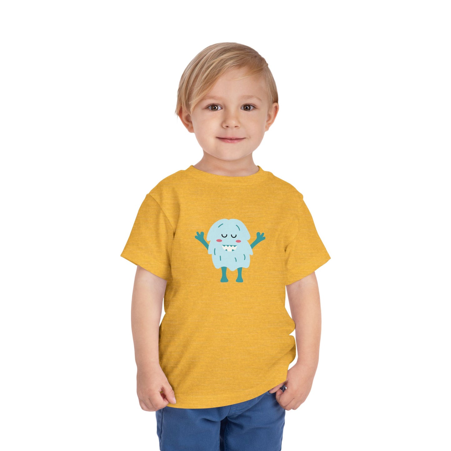 Cute Monster Toddler Short Sleeve Tee - Adorable Playful Shirt for Kids