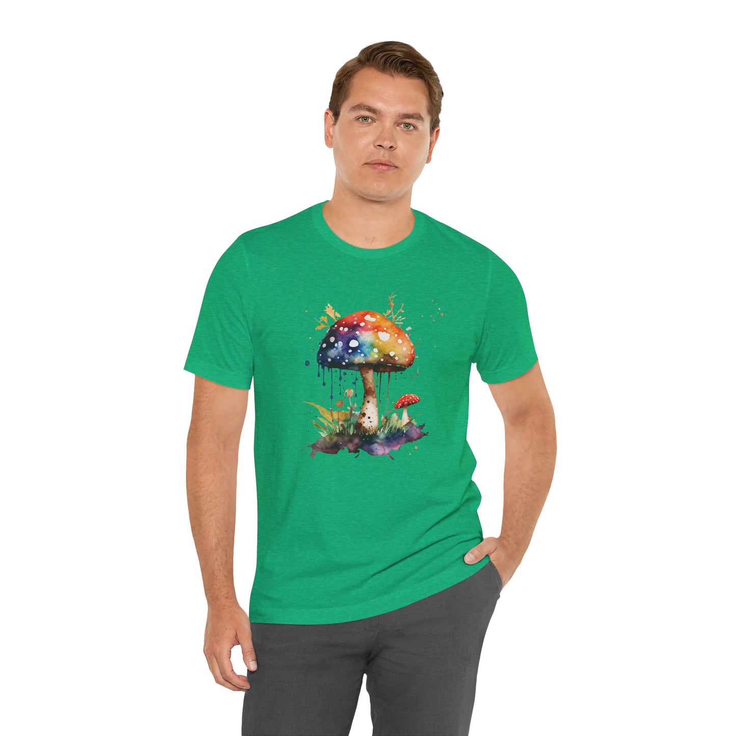 Colorful Mushroom Art Unisex Tee - Playful & Whimsical Design for Nature Lovers