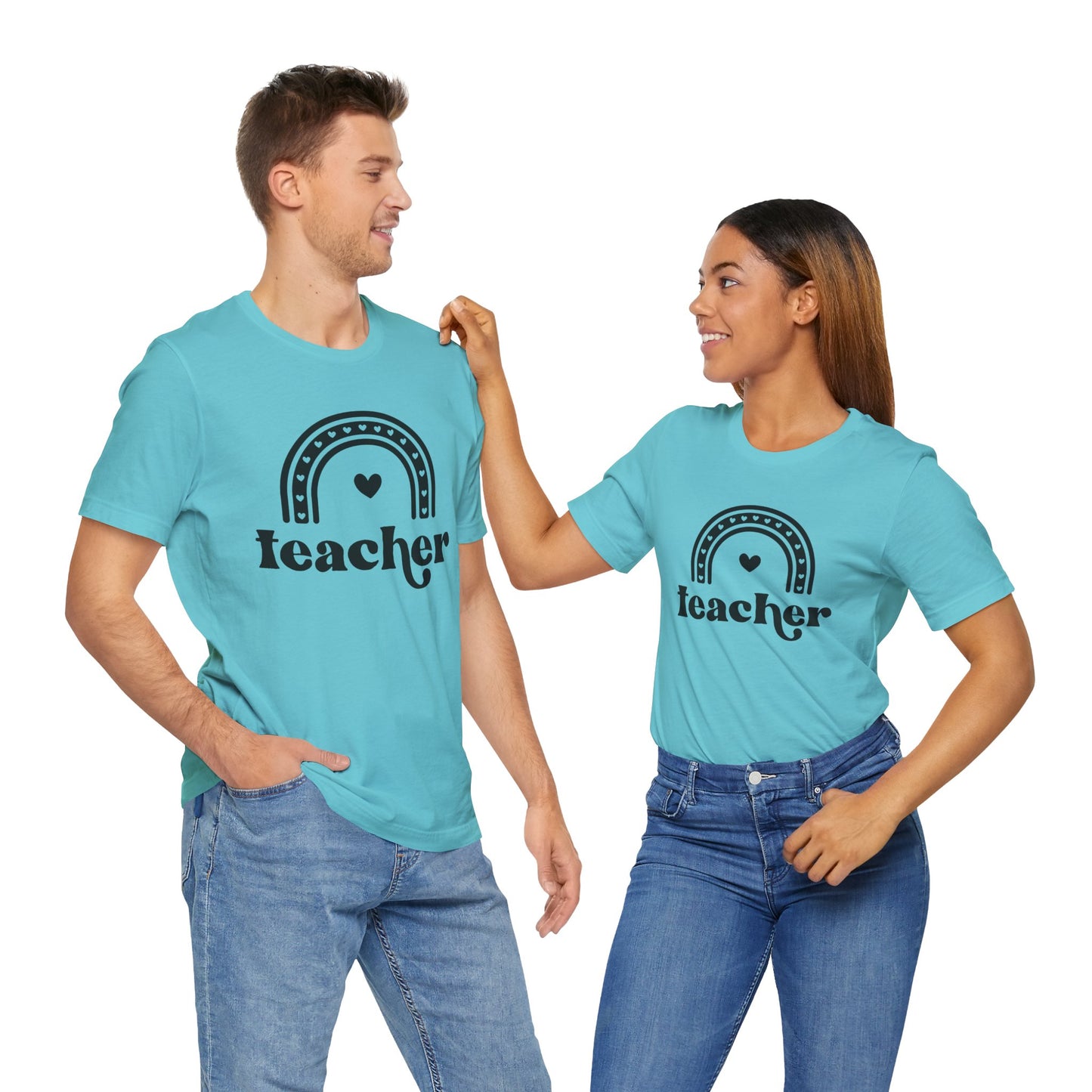 Teacher Rainbow Tee - Unisex Short Sleeve T-Shirt