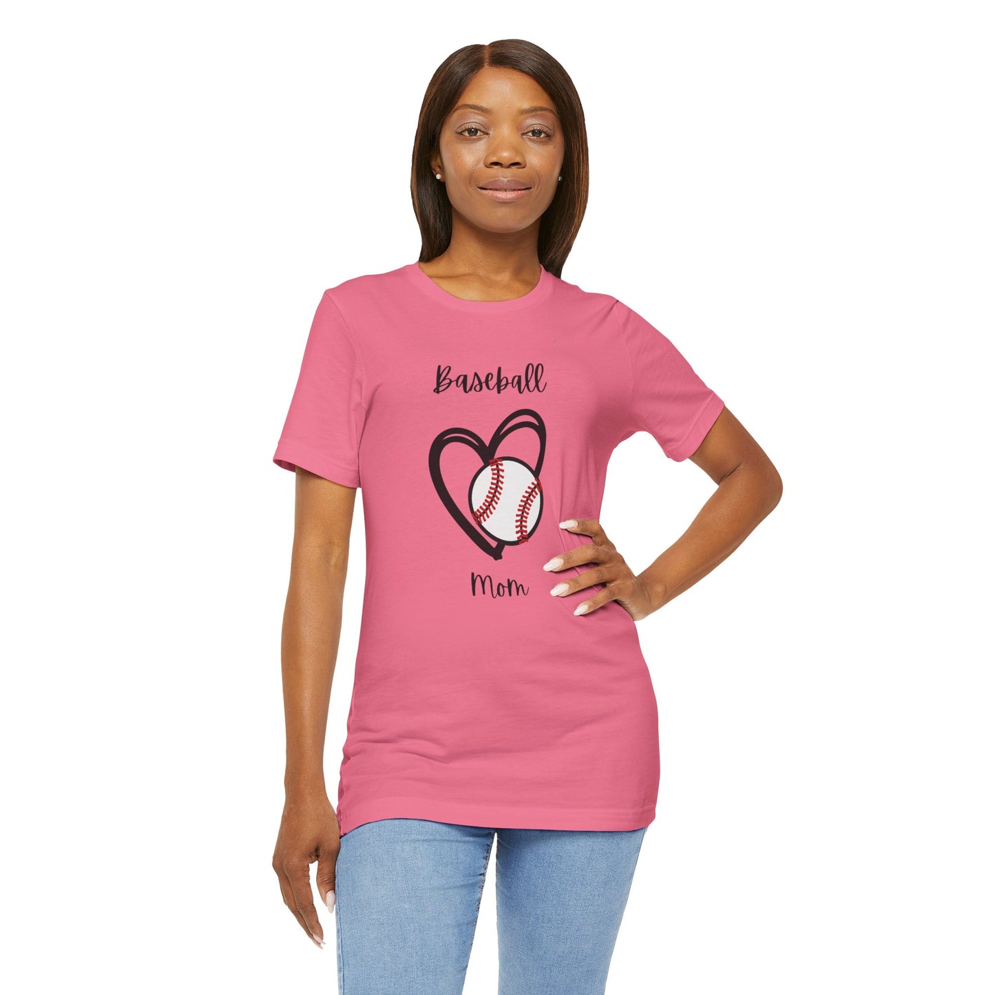 Baseball Mom Heart Tee -Jersey Short Sleeve T-Shirt