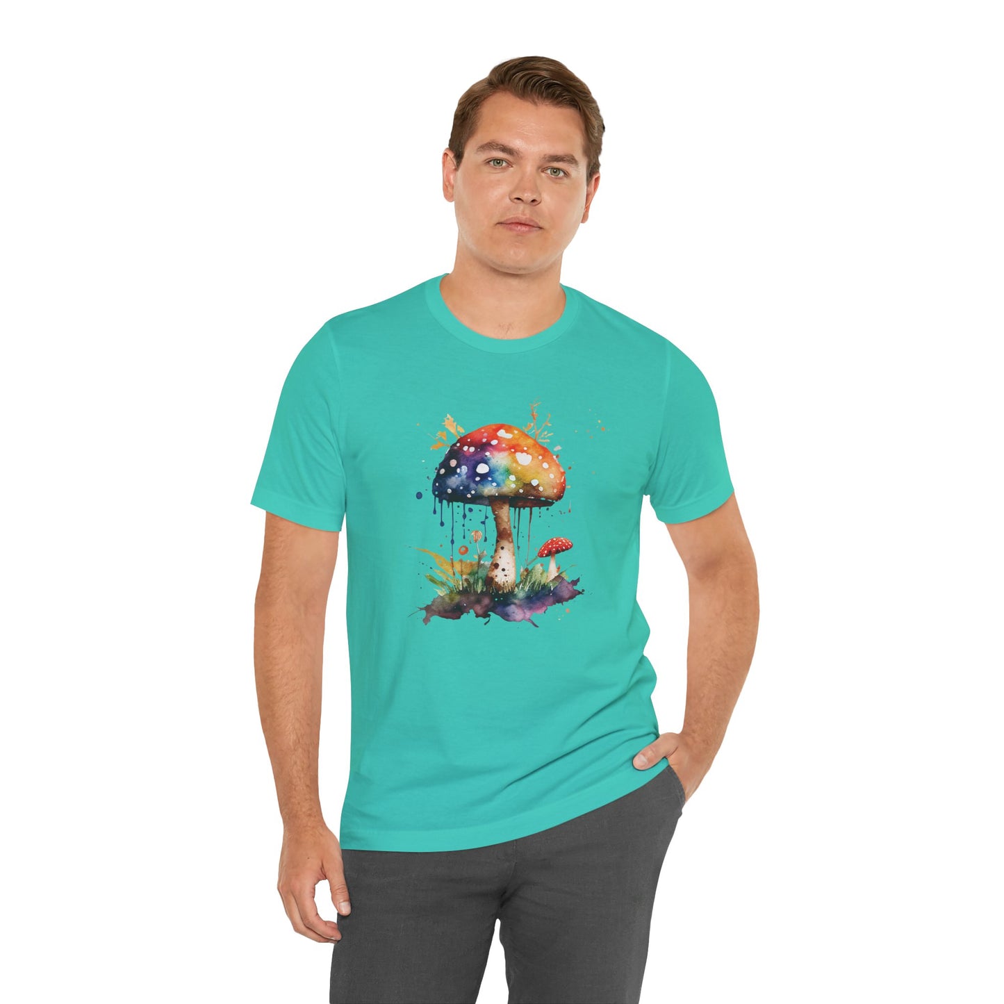 Colorful Mushroom Art Unisex Tee - Playful & Whimsical Design for Nature Lovers