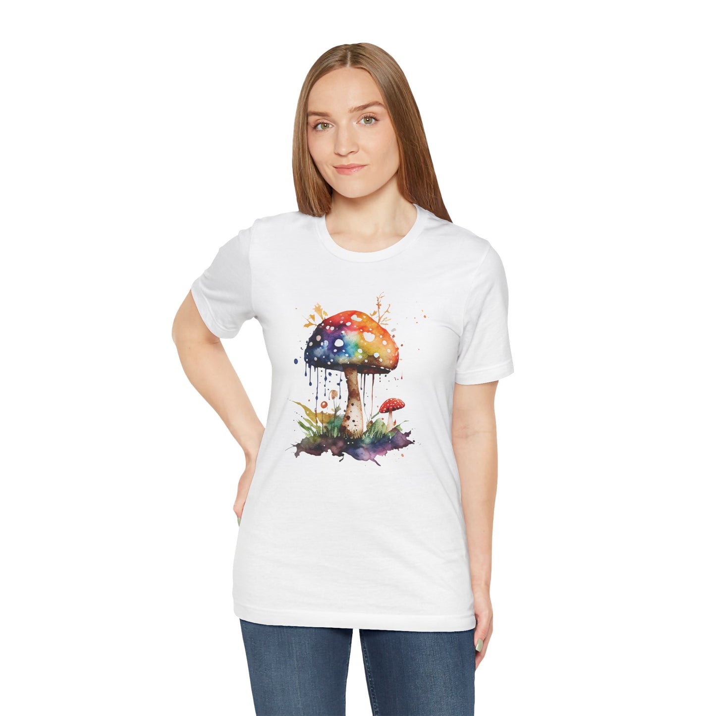 Colorful Mushroom Art Unisex Tee - Playful & Whimsical Design for Nature Lovers