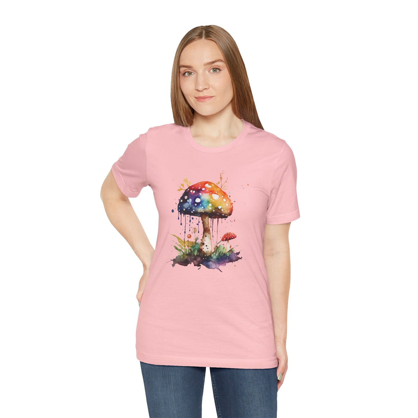 Colorful Mushroom Art Unisex Tee - Playful & Whimsical Design for Nature Lovers