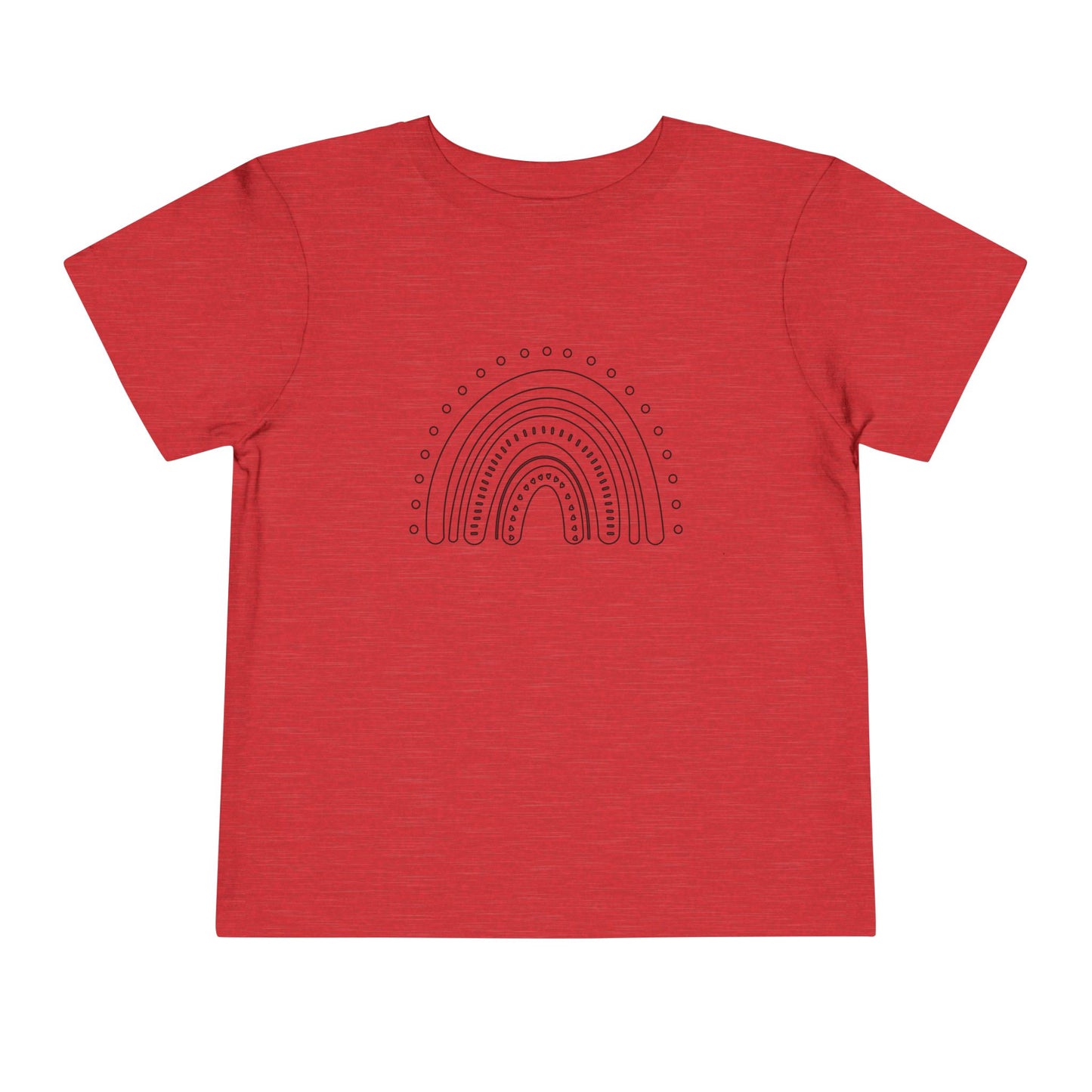Toddler Rainbow Short Sleeve Tee - Cute Kids' T-Shirt for Playtime and Celebrations