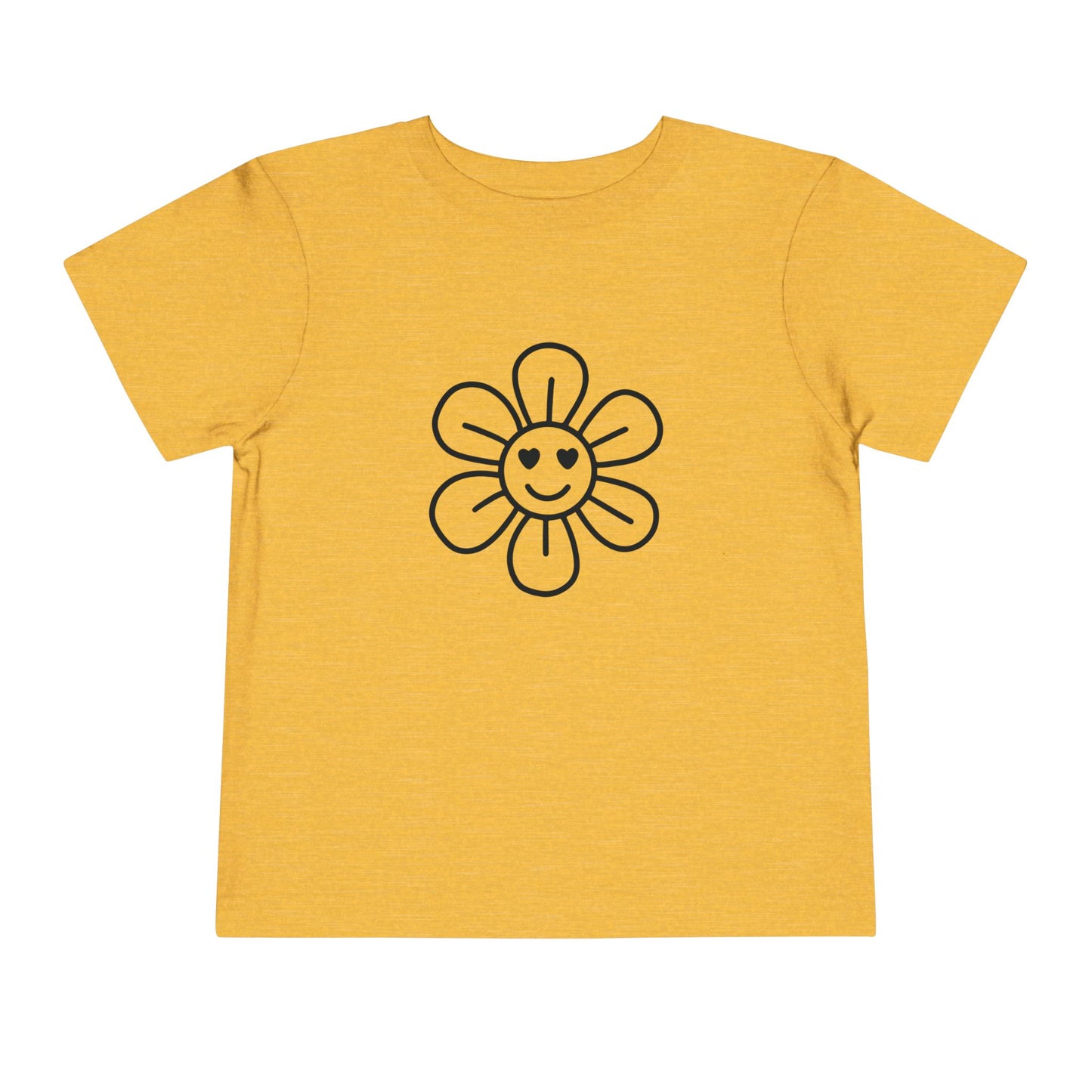 Happy Flower Toddler Short Sleeve Tee - Cute & Comfortable Kids T-Shirt