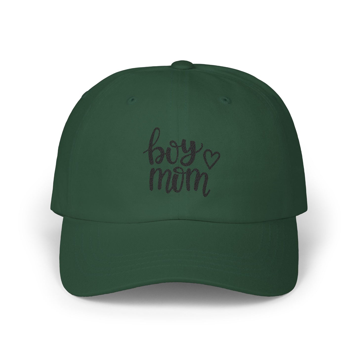 Boy Mom Classic Dad Cap - Stylish White Hat for Proud Mothers