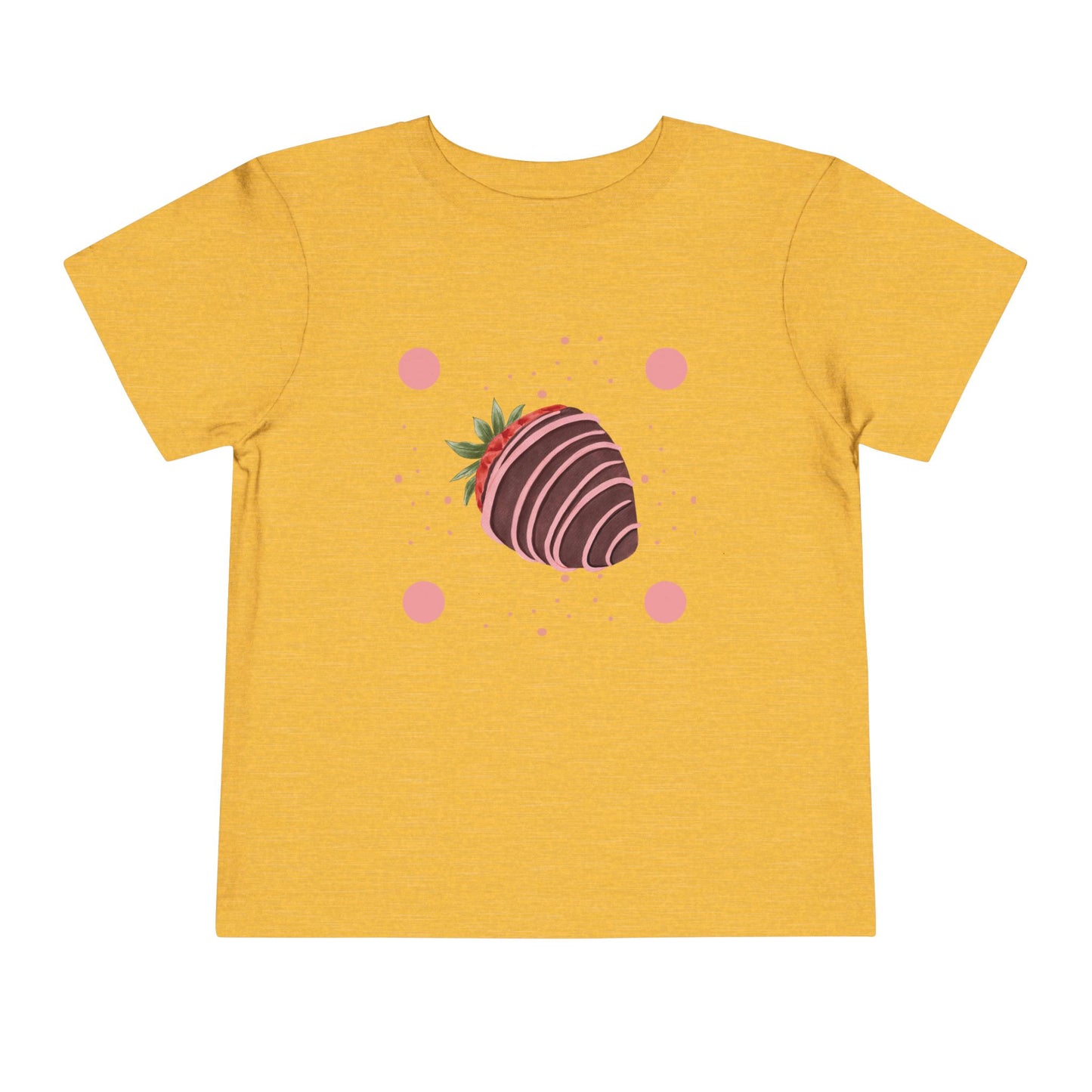 Chocolate Strawberry Toddler Tee - Cute Short Sleeve Kids Shirt for Birthdays & Special Occasions