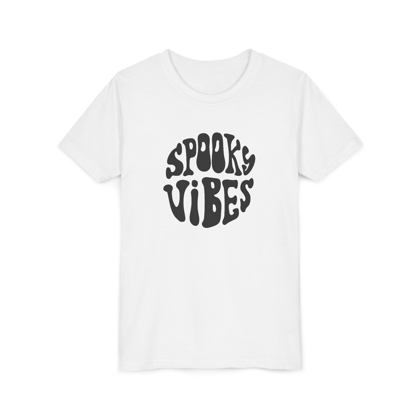 Spooky Vibes Youth Tee, Halloween Shirt, Kids Graphic Tee, Fun Costume Top, Autumn Apparel, Party Wear