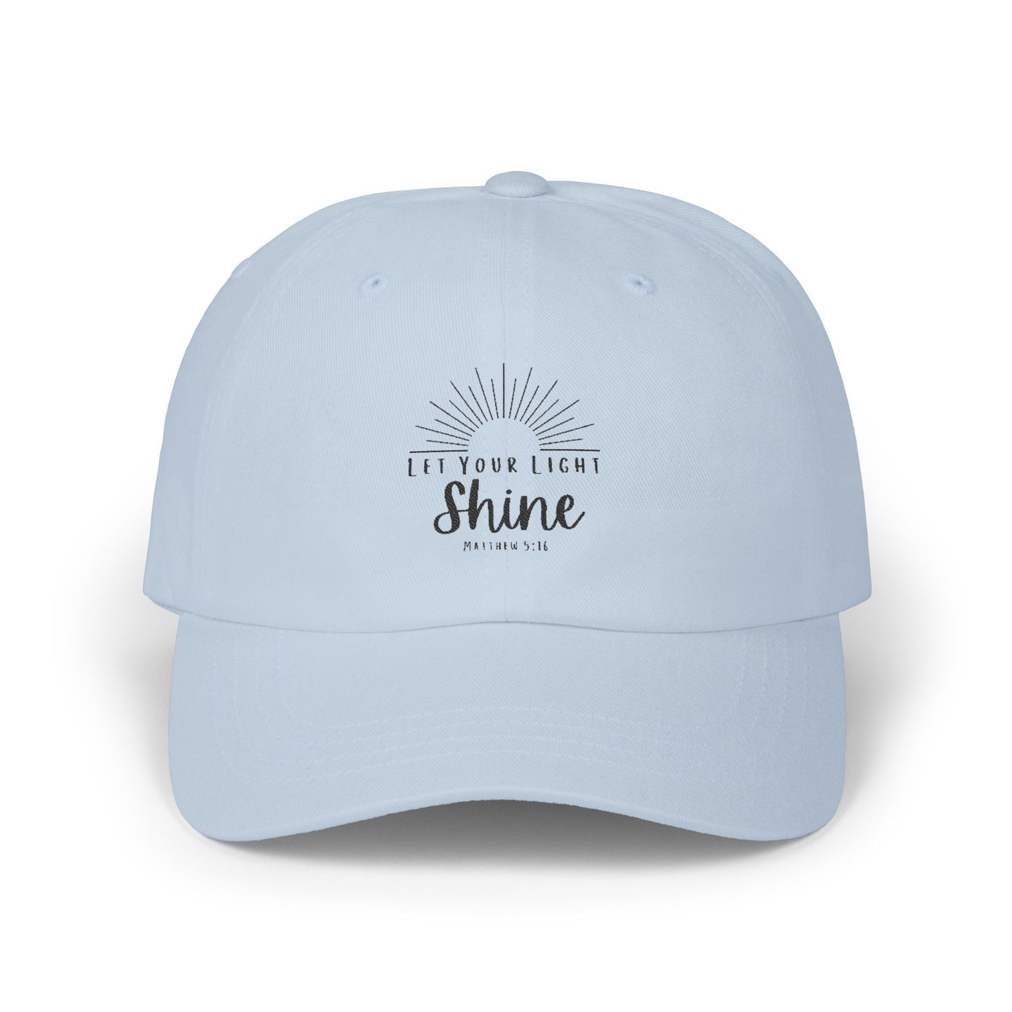 Inspirational Classic Dad Cap - "Let Your Light Shine"
