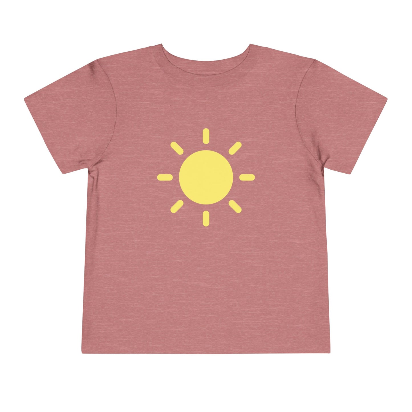 Sunny Days Toddler Short Sleeve Tee - Bright Yellow Sun Design for Playful Kids