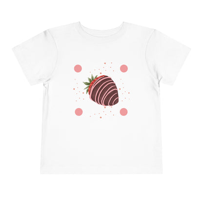 Chocolate Strawberry Toddler Tee - Cute Short Sleeve Kids Shirt for Birthdays & Special Occasions