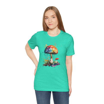 Colorful Mushroom Art Unisex Tee - Playful & Whimsical Design for Nature Lovers