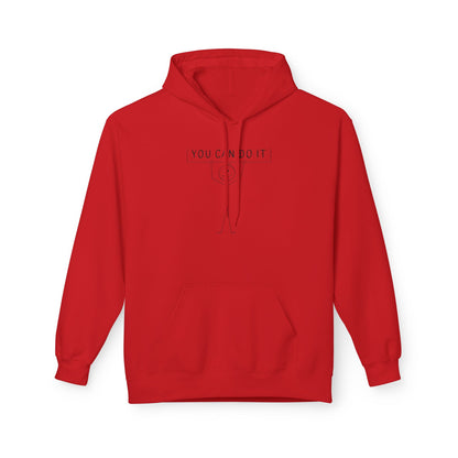 Motivational Fleece Hoodie - 'You Can Do It'