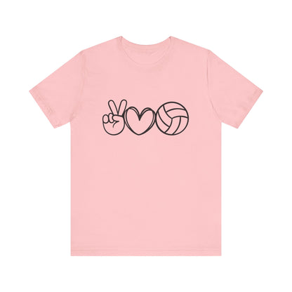 Peace Love Volleyball Unisex Jersey Tee