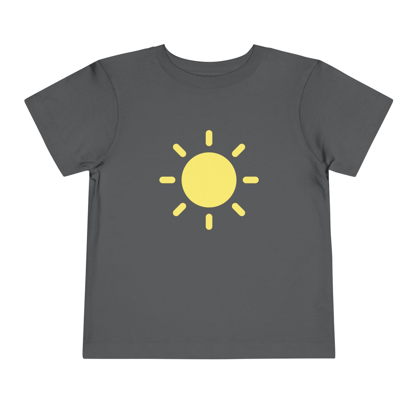Sunny Days Toddler Short Sleeve Tee - Bright Yellow Sun Design for Playful Kids