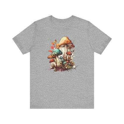 Whimsical Mushroom Graphic Tee - Nature Lover's Unisex Jersey T-Shirt