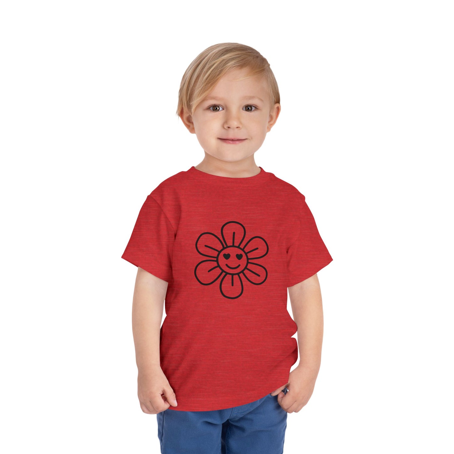 Happy Flower Toddler Short Sleeve Tee - Cute & Comfortable Kids T-Shirt