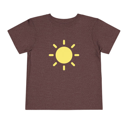 Sunny Days Toddler Short Sleeve Tee - Bright Yellow Sun Design for Playful Kids