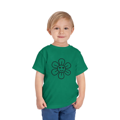 Happy Flower Toddler Short Sleeve Tee - Cute & Comfortable Kids T-Shirt