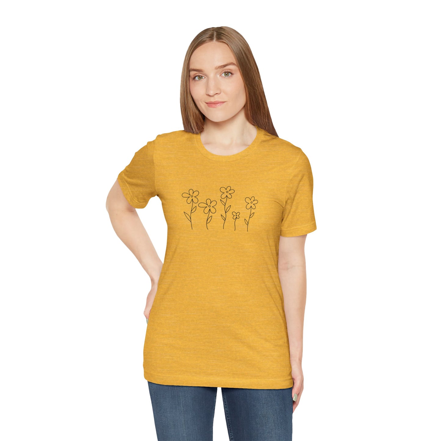 Floral Graphic Tee - Casual Comfort for Nature Lovers