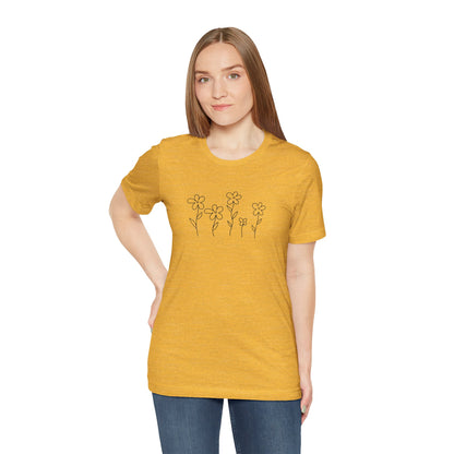 Floral Graphic Tee - Casual Comfort for Nature Lovers