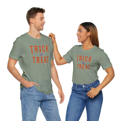 Halloween Trick or Treat Tee, T-Shirt, Spooky Outfit, Fall Festivities, Halloween Costume, October Celebration