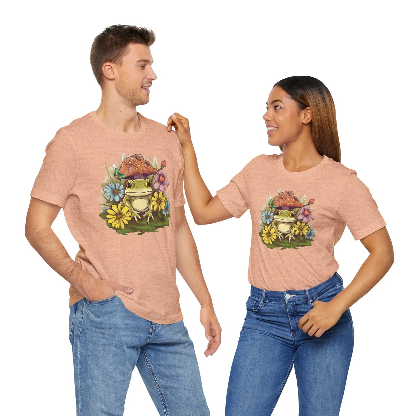 Cute Frog and Flower Unisex Jersey Tee