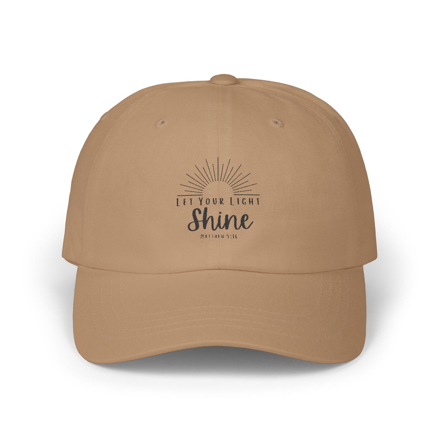 Inspirational Classic Dad Cap - "Let Your Light Shine"