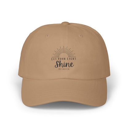 Inspirational Classic Dad Cap - "Let Your Light Shine"