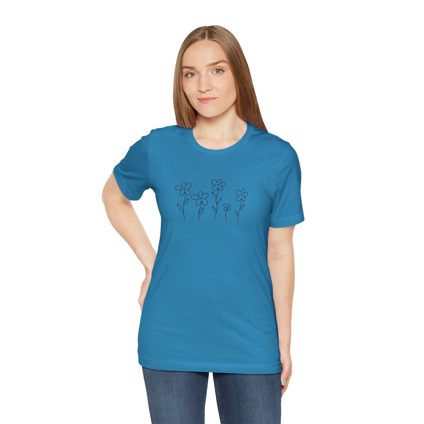Floral Graphic Tee - Casual Comfort for Nature Lovers