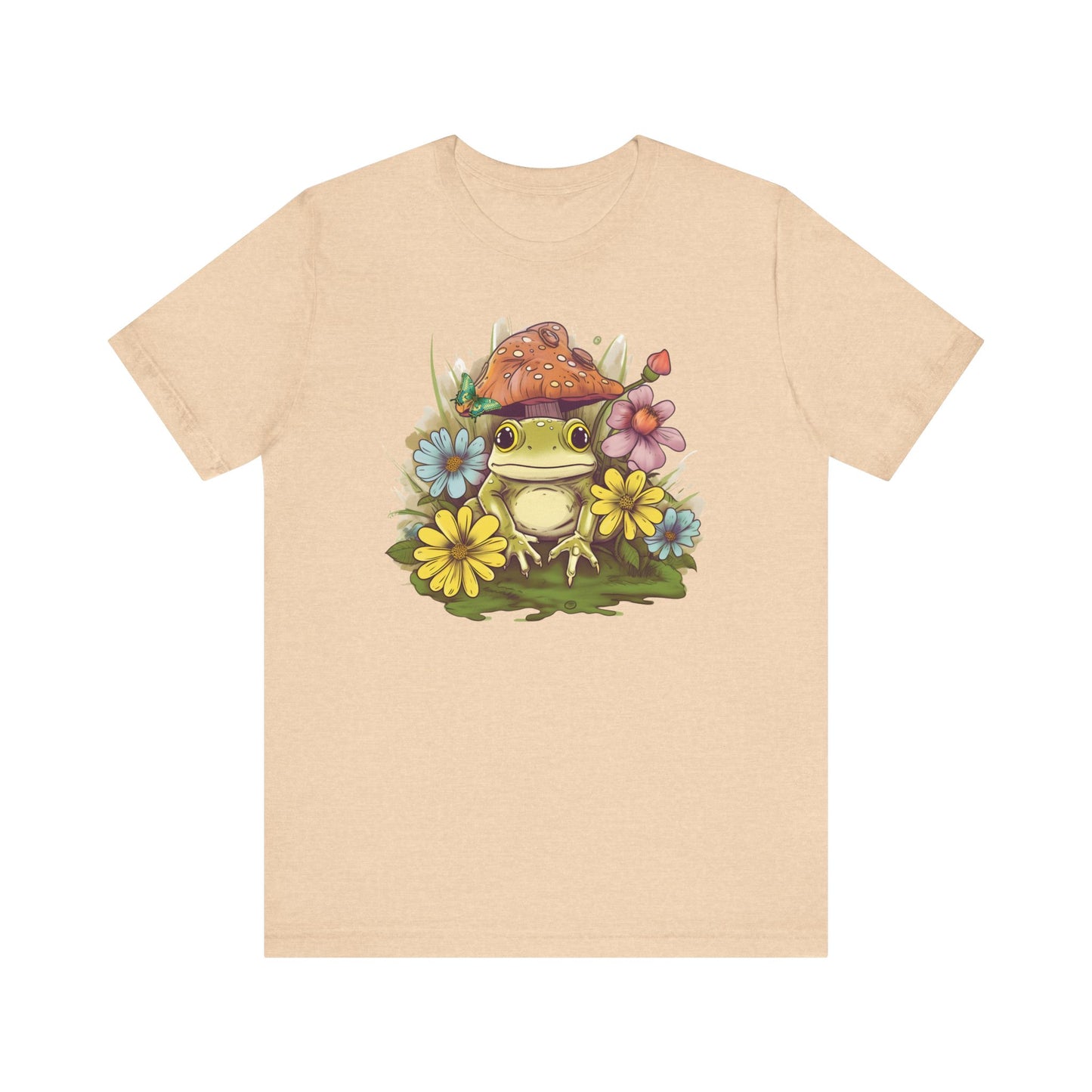 Cute Frog and Flower Unisex Jersey Tee