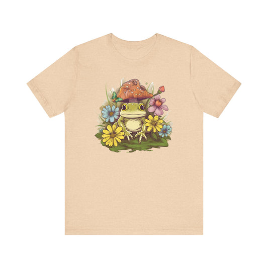 Cute Frog and Flower Unisex Jersey Tee