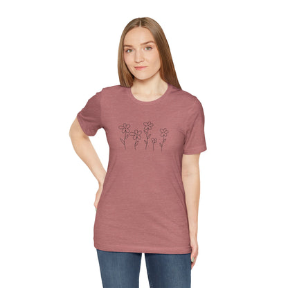 Floral Graphic Tee - Casual Comfort for Nature Lovers