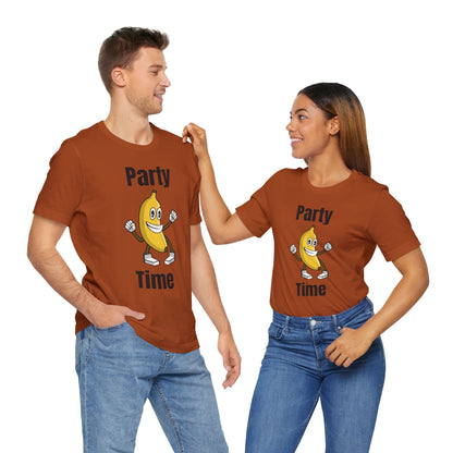 Party Time Banana T-Shirt - Fun Unisex Jersey Tee for Celebrations