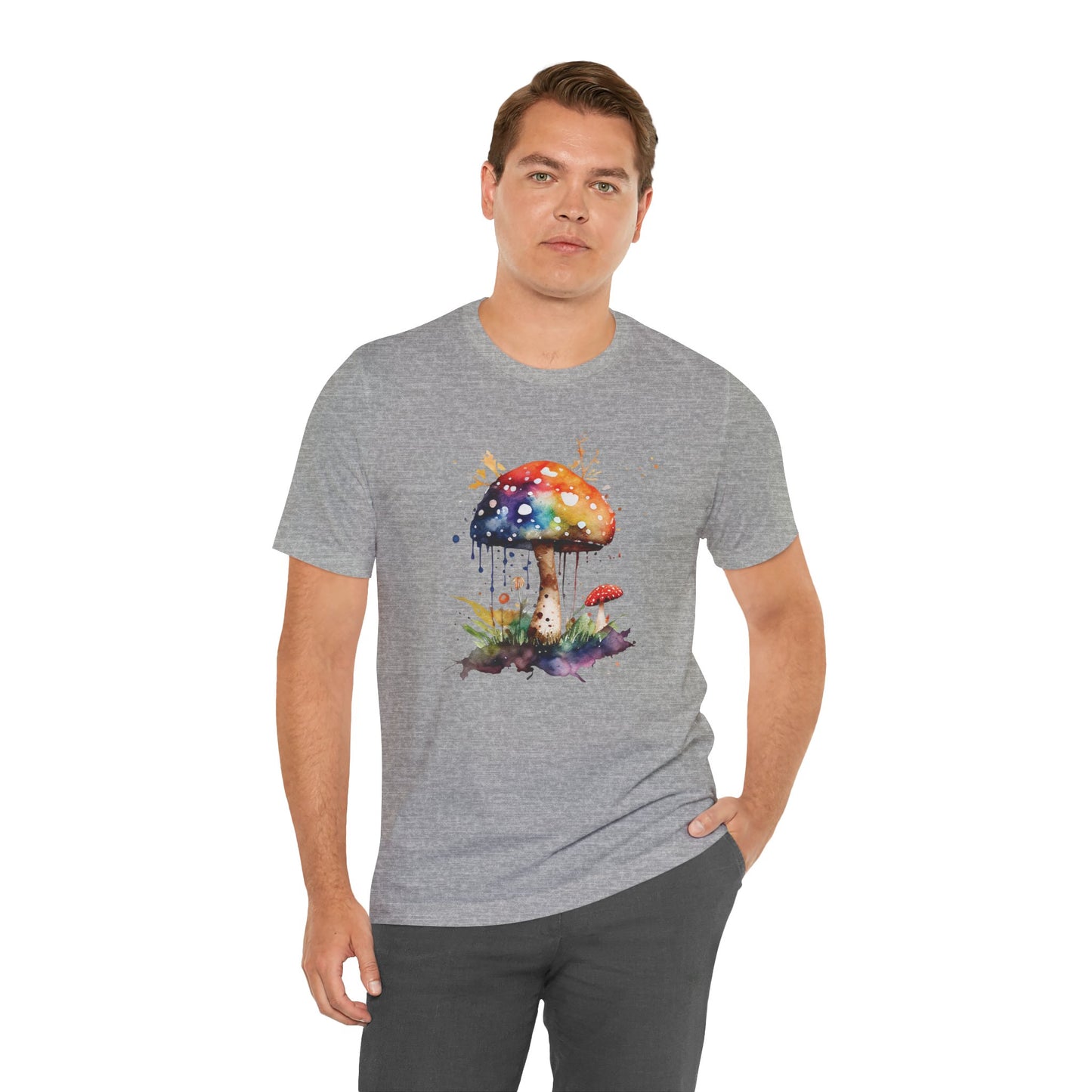 Colorful Mushroom Art Unisex Tee - Playful & Whimsical Design for Nature Lovers