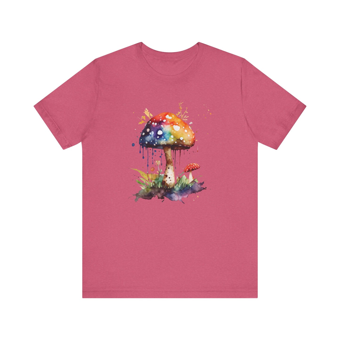 Colorful Mushroom Art Unisex Tee - Playful & Whimsical Design for Nature Lovers
