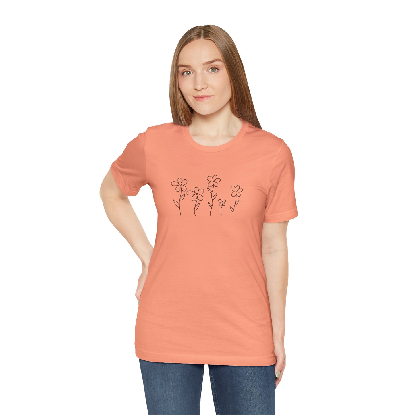 Floral Graphic Tee - Casual Comfort for Nature Lovers