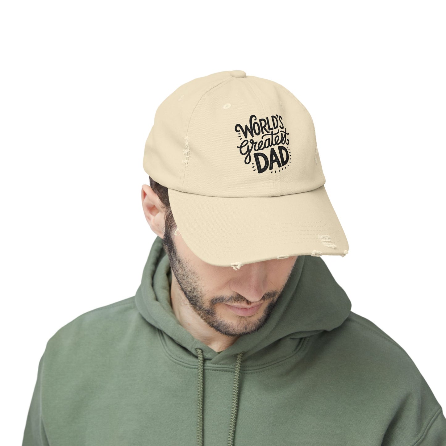 World's Greatest Dad Distressed Cap - Perfect Father's Day Gift