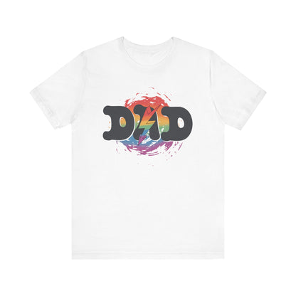Colorful ‘DAD’ Graphic Tee - Casual Father's Day Gift
