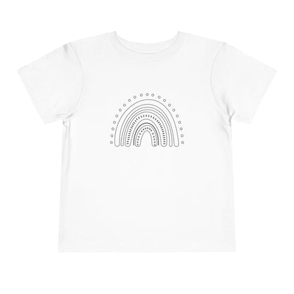 Toddler Rainbow Short Sleeve Tee - Cute Kids' T-Shirt for Playtime and Celebrations