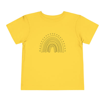 Toddler Rainbow Short Sleeve Tee - Cute Kids' T-Shirt for Playtime and Celebrations