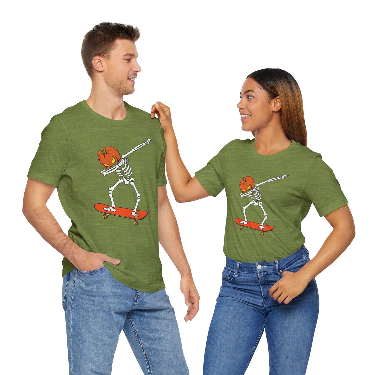 Skateboard Skeleton Tee, Cool Graphic T-Shirt, Unisex Halloween Shirt, Gift for Skate Lovers, Vintage Style Jersey Tee