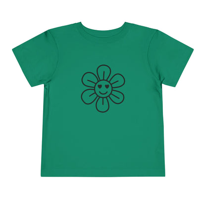 Happy Flower Toddler Short Sleeve Tee - Cute & Comfortable Kids T-Shirt